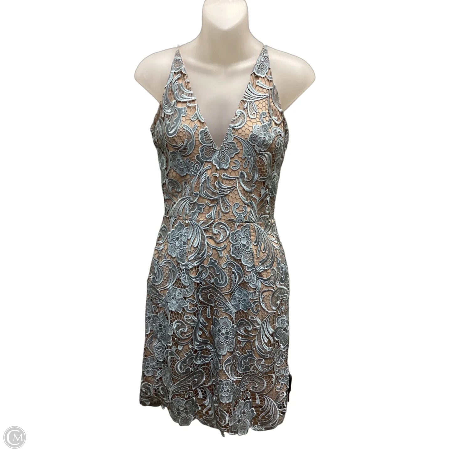 Dress Casual Short By Dress The Population In Blue & Tan, Size: S