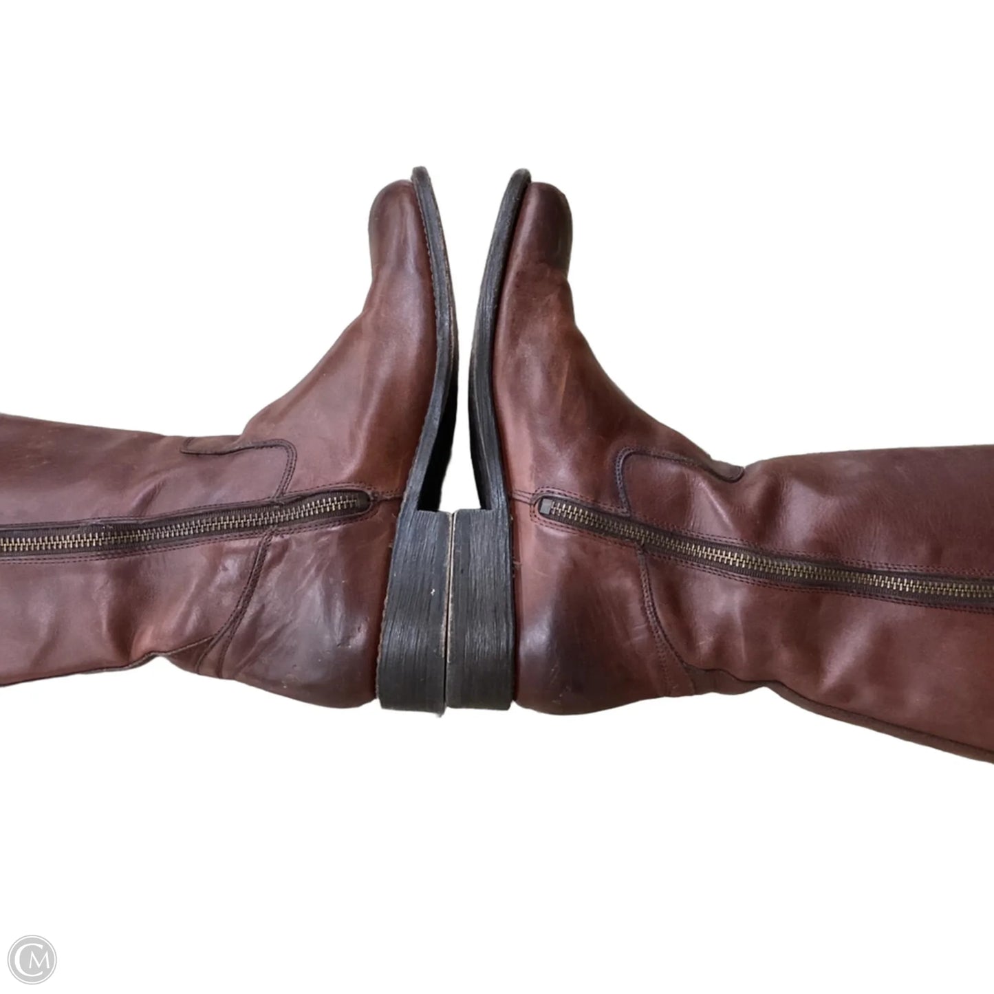 Boots Designer By Frye In Brown, Size: 7.5