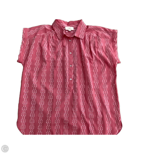 Top Short Sleeve By Loft In Pink, Size: S