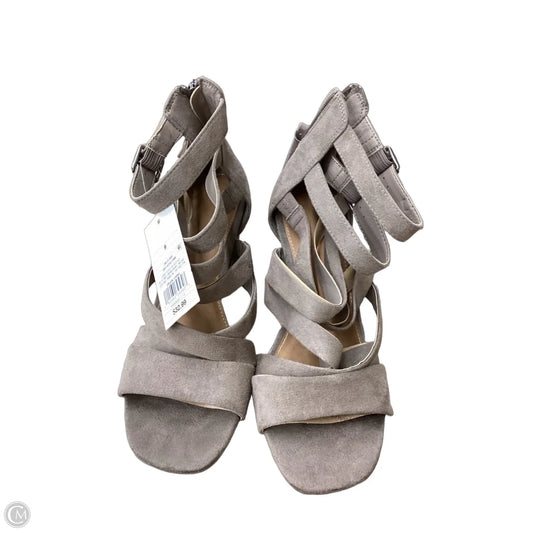 Sandals Heels Block By Universal Thread In Taupe, Size: 9