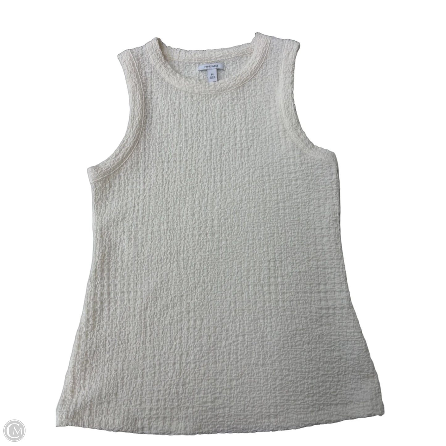 Top Sleeveless Basic By Nine West In Cream, Size: M