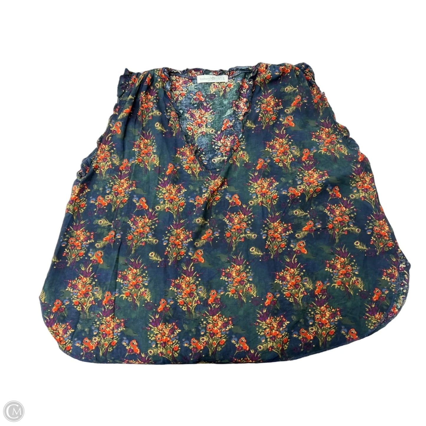 Blouse Sleeveless By Natural Life In Floral Print, Size: L