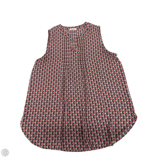 Blouse Sleeveless By Pleione In Multi-colored, Size: L