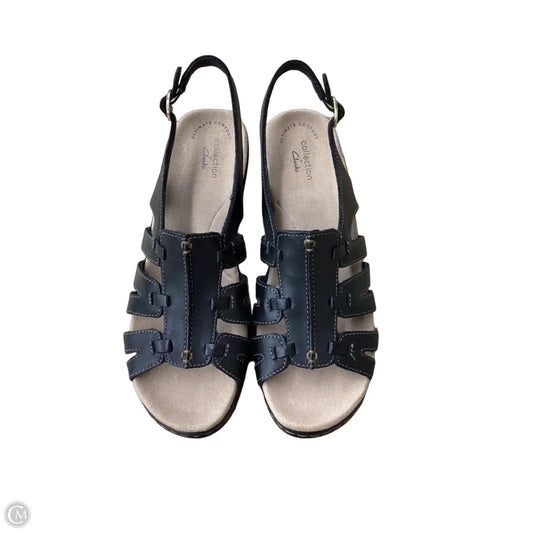 Sandals Flats By Clarks In Black, Size: 8.5