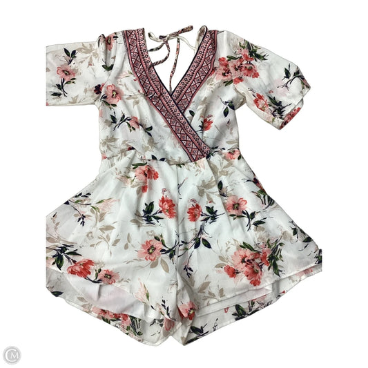 Romper By Trixxi In Floral Print, Size: M