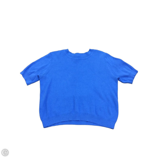Sweater Short Sleeve By Loft In Blue, Size: L