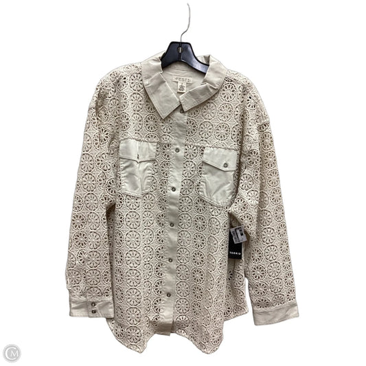 Top Long Sleeve By Torrid In Tan, Size: 2x