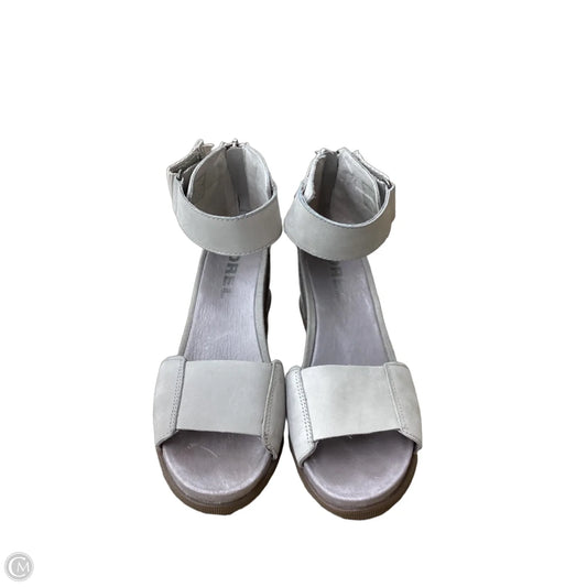 Sandals Heels Wedge By Sorel In Grey, Size: 9