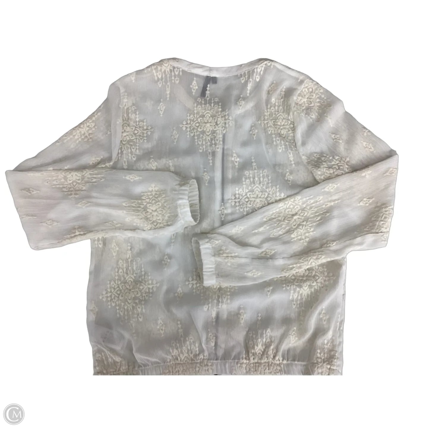 Blouse Long Sleeve By Maurices In Cream, Size: S