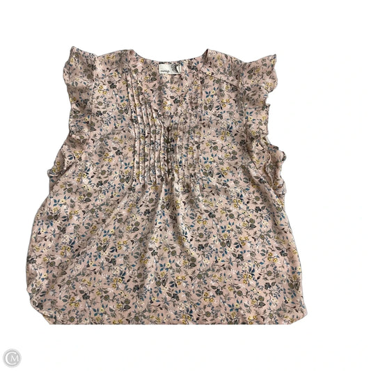 Blouse Short Sleeve By Everleigh In Floral Print, Size: S