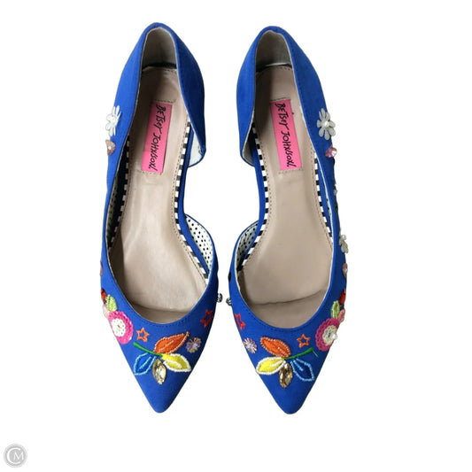 Shoes Flats By Betsey Johnson In Blue, Size: 6