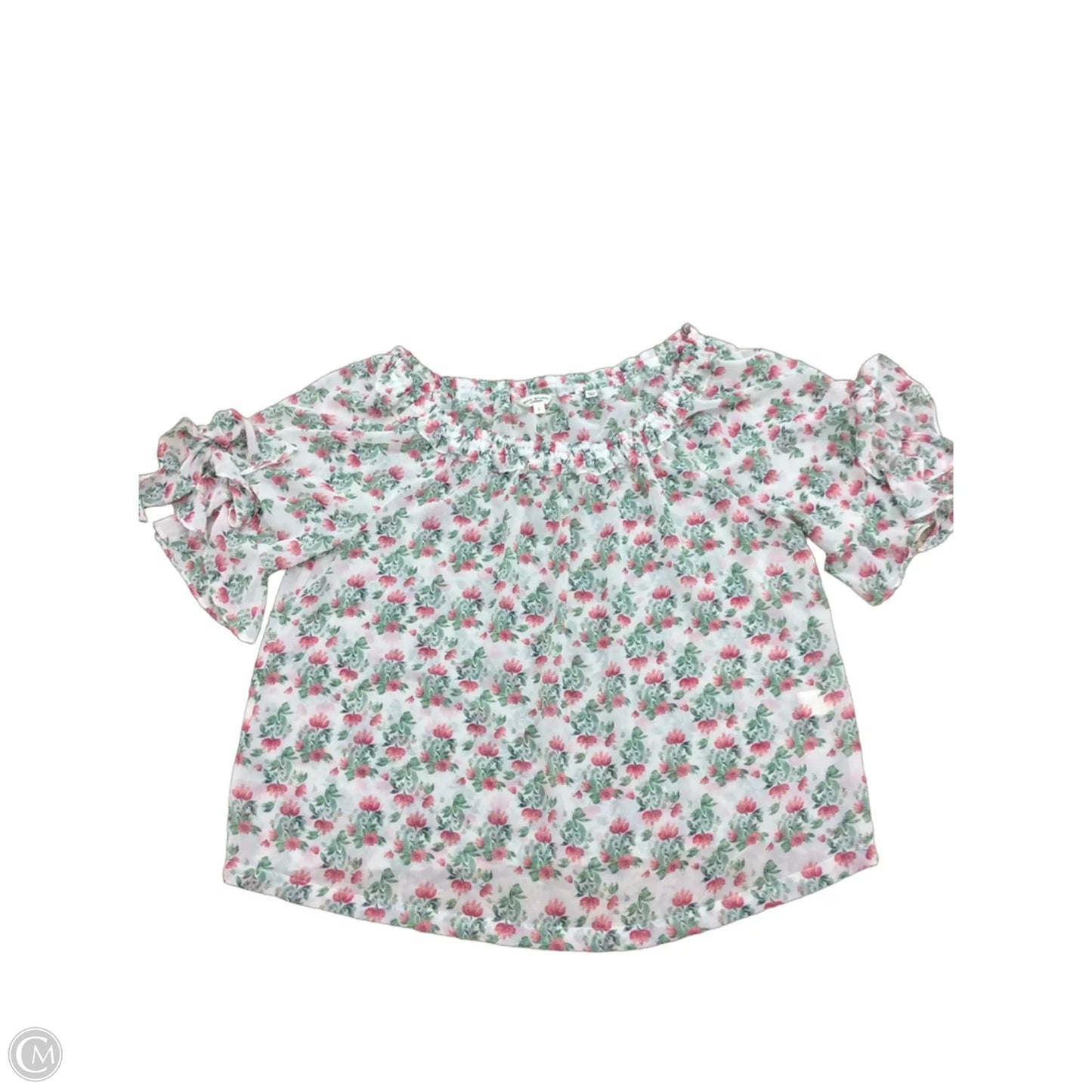 Blouse 3/4 Sleeve By Max Studio In Floral Print, Size: L