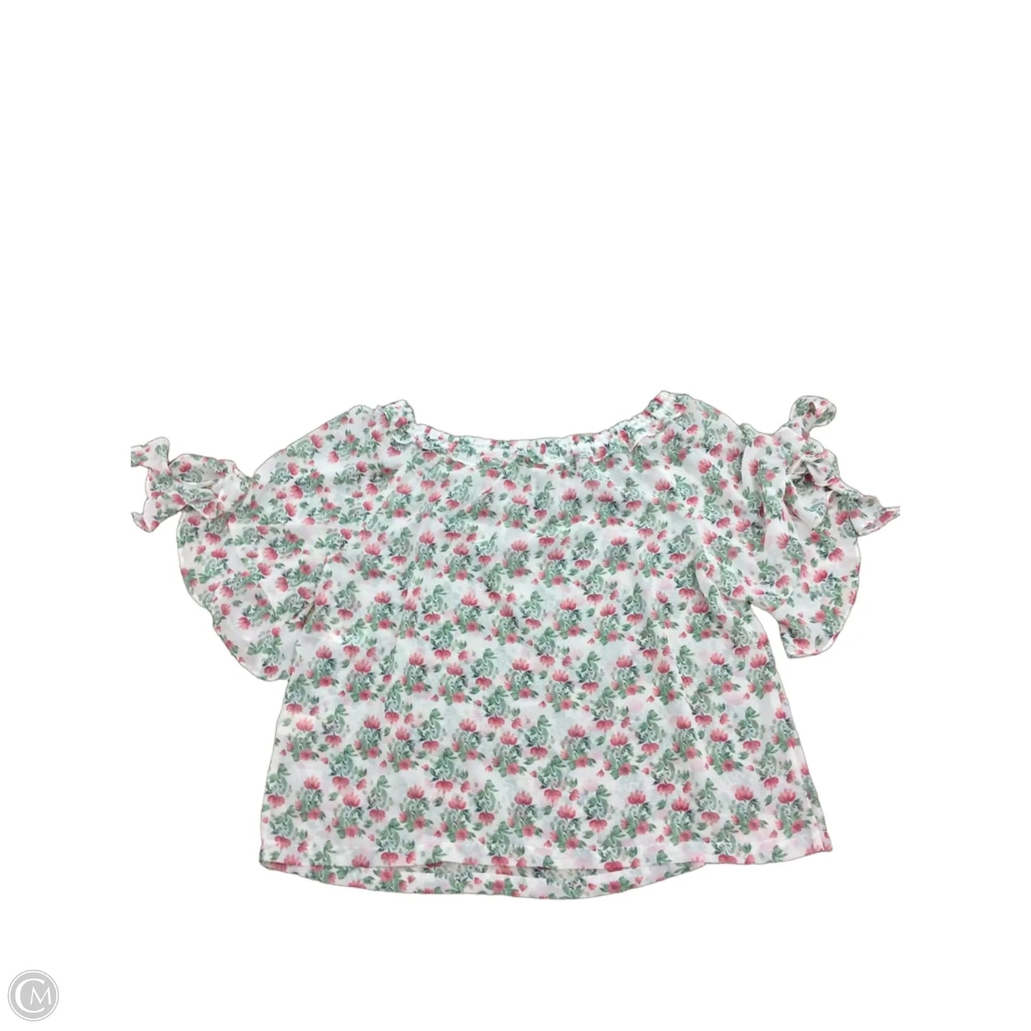 Blouse 3/4 Sleeve By Max Studio In Floral Print, Size: L