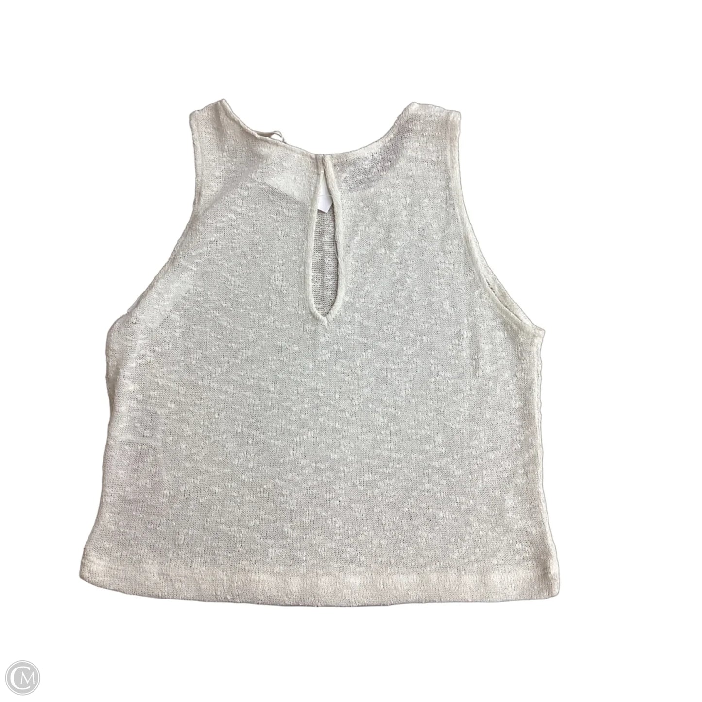 Top Sleeveless By H&m In Cream, Size: S