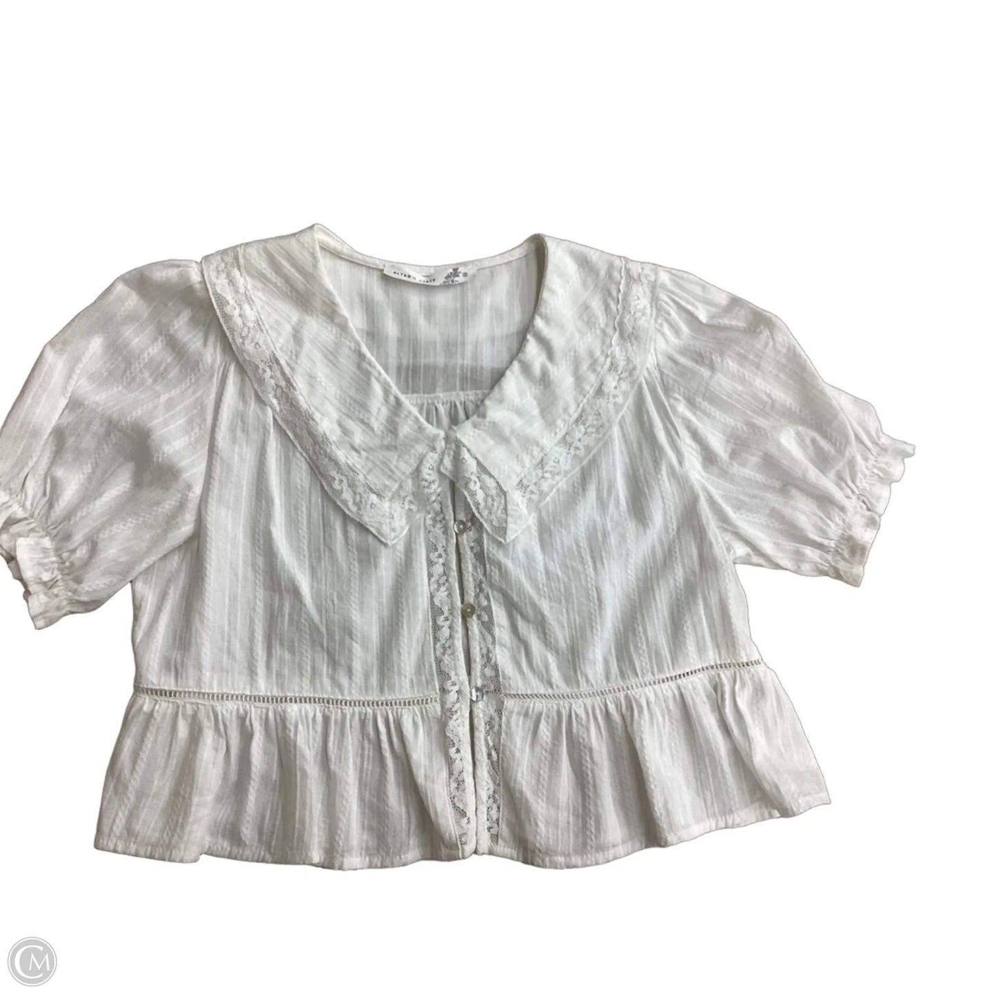 Blouse Short Sleeve By Altard State In White, Size: S