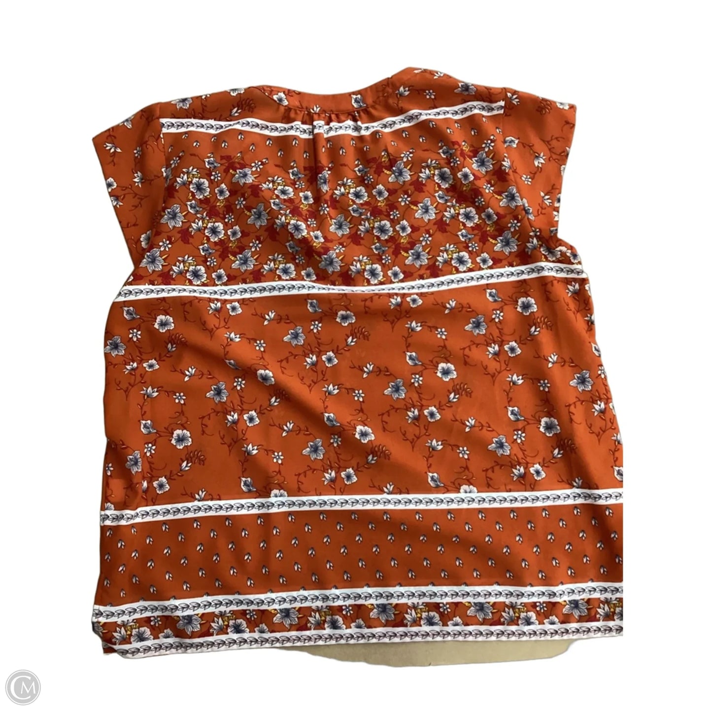 Blouse Sleeveless By Liz Claiborne In Orange, Size: L