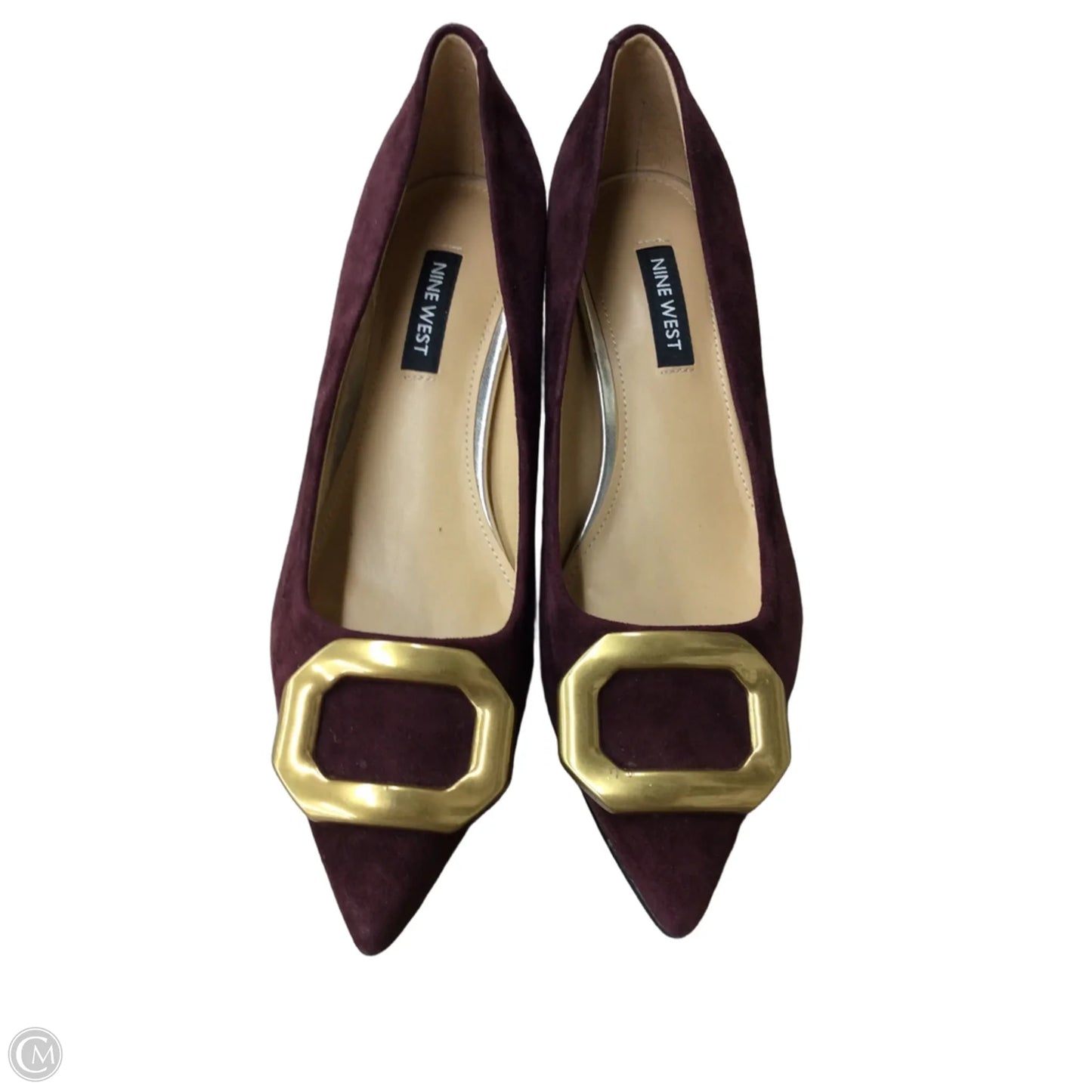 Shoes Heels Kitten By Nine West In Maroon, Size: 6