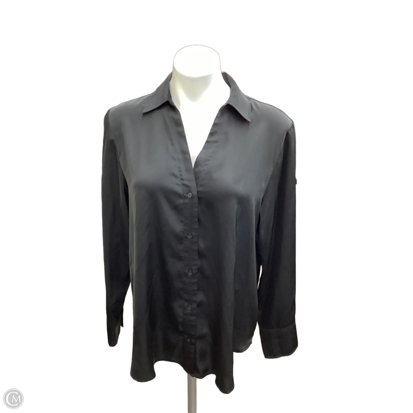 Blouse Long Sleeve By H&m In Black, Size: M