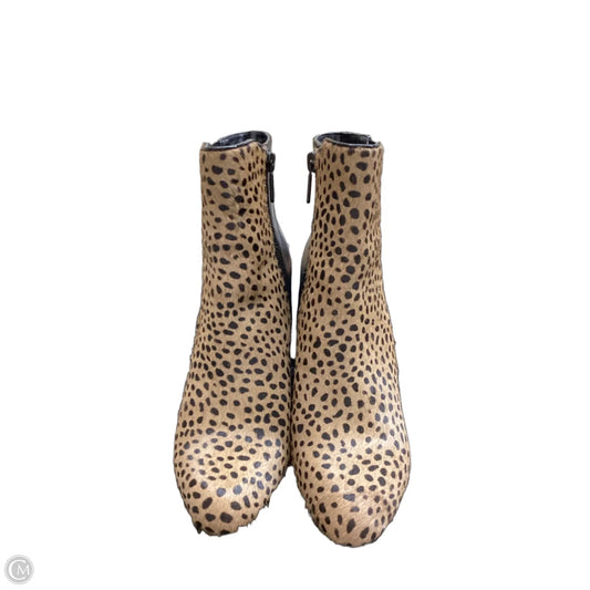 Boots Ankle Heels By White House Black Market In Animal Print, Size: 7.5