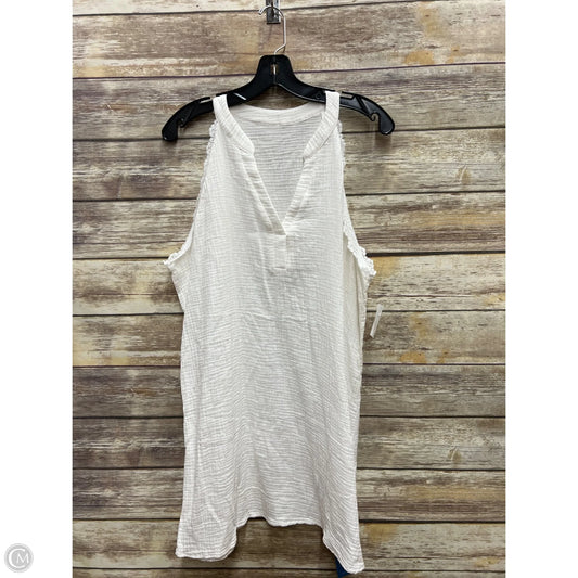 Top Sleeveless By Clothes Mentor In White, Size: L