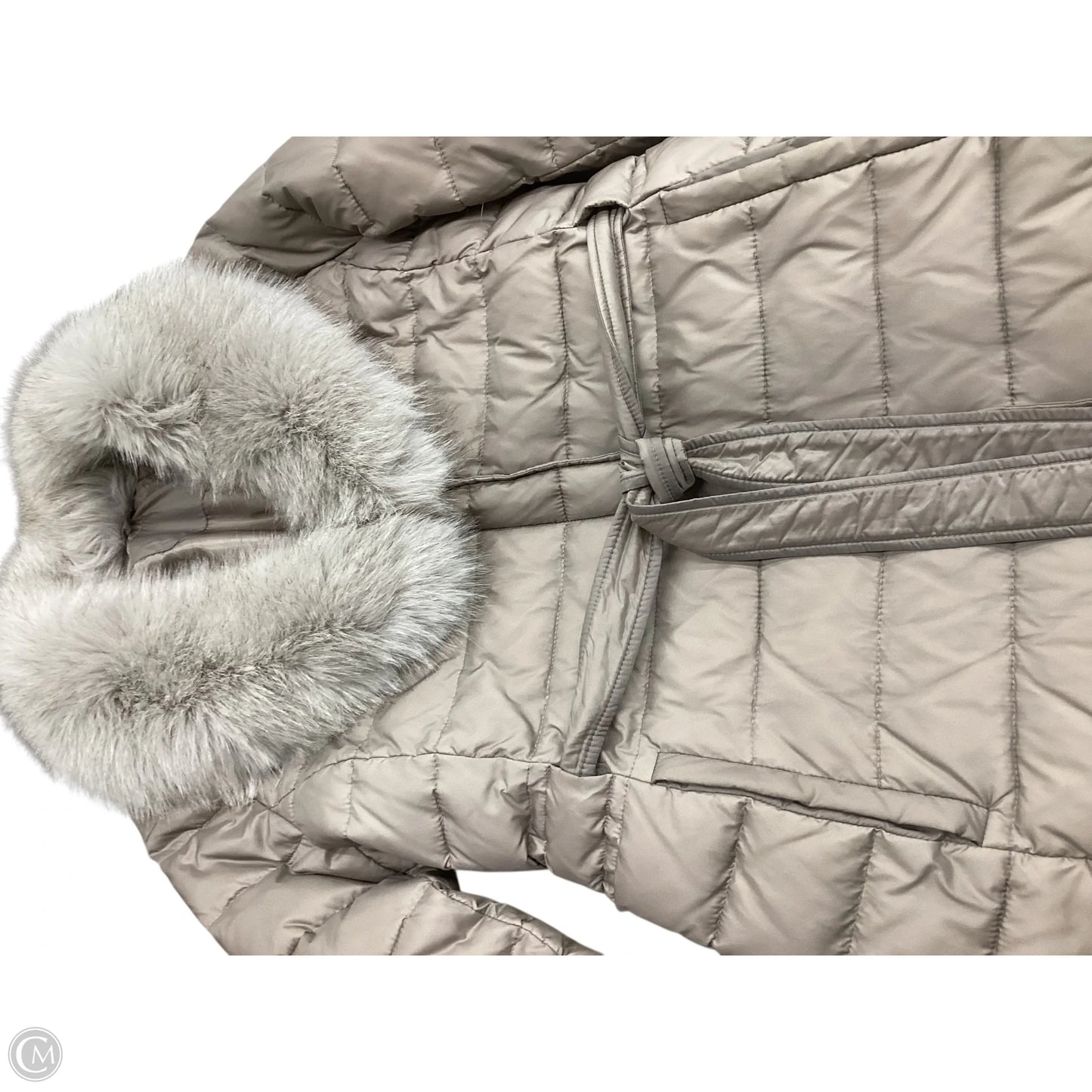 Coat Puffer & Quilted By Cmb In Beige, Size: S