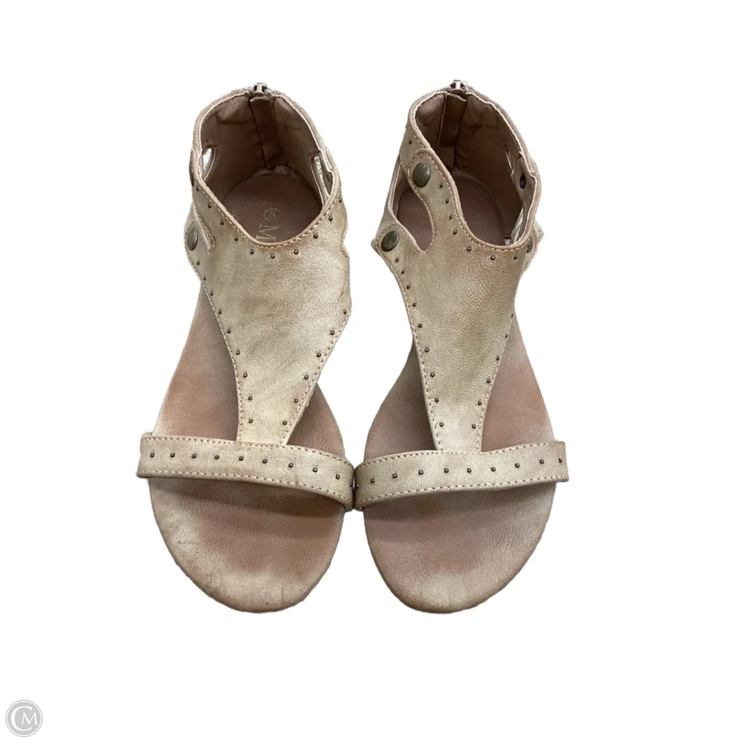 Sandals Flats By Clothes Mentor In Tan, Size: 8