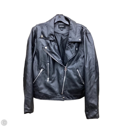 Jacket Moto By Zenana In Black, Size: Xl