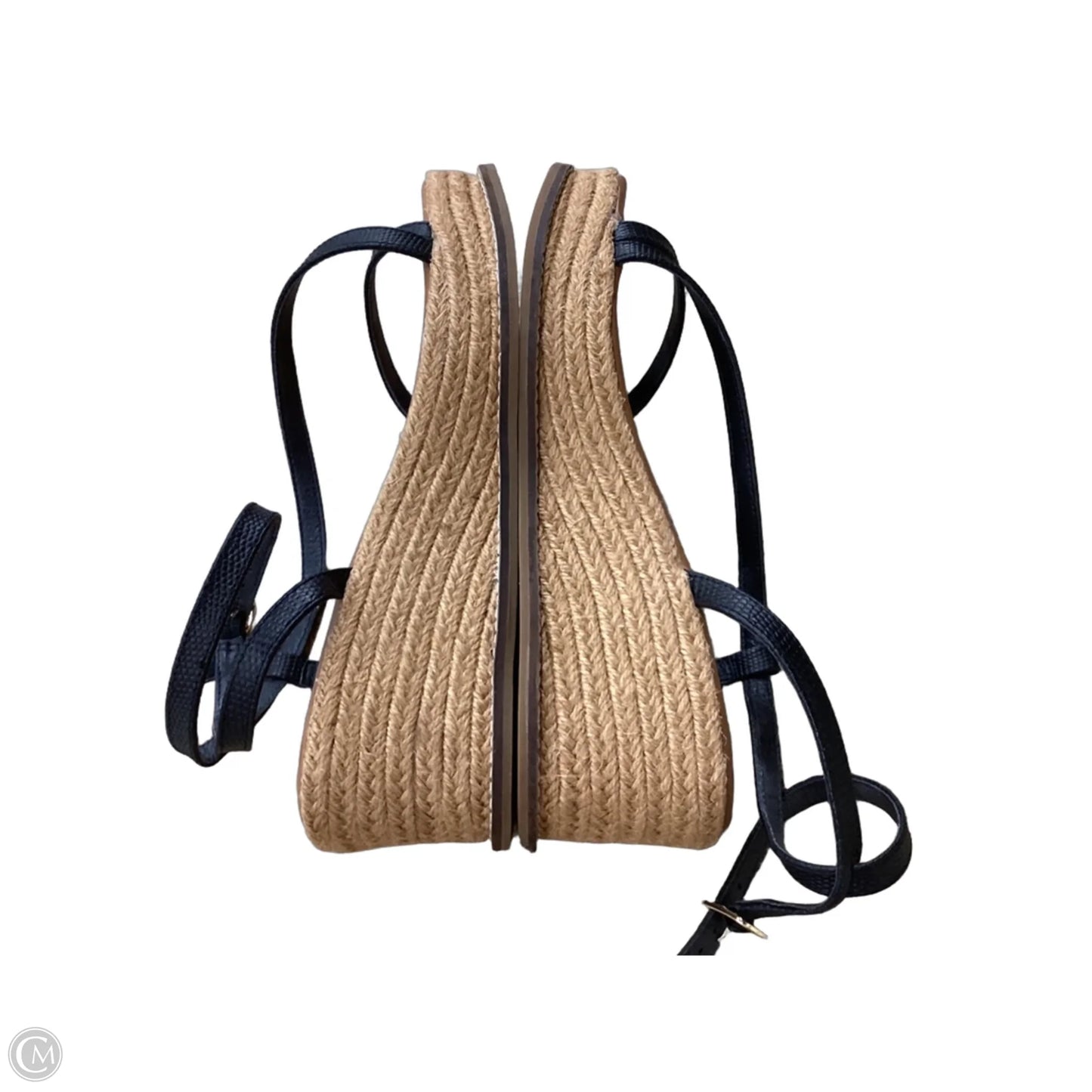 Sandals Heels Wedge By Chicos In Black, Size: 7