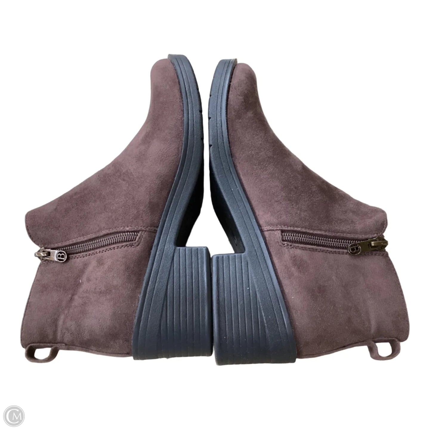 Boots Ankle Heels By Clothes Mentor In Brown, Size: 9