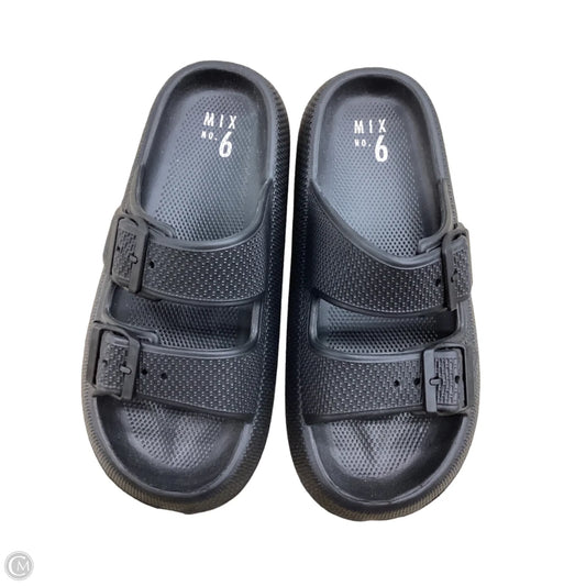 Sandals Flats By Mix No 6 In Black, Size: 9