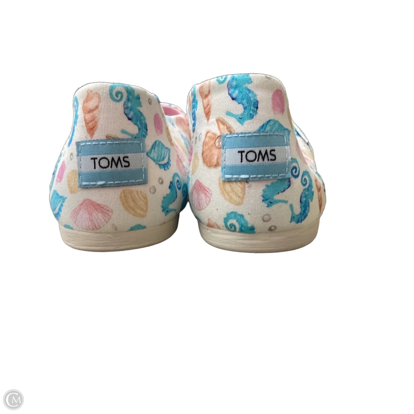 Shoes Flats By Toms In Blue & Pink, Size: 10