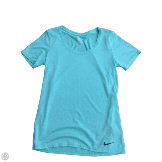 Athletic Top Short Sleeve By Nike In Green, Size: S