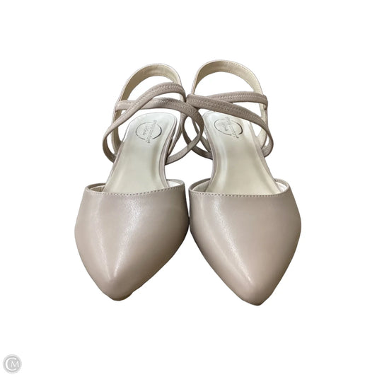 Shoes Heels Kitten By Clothes Mentor In Taupe, Size: 9.5