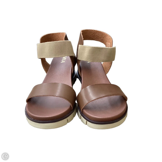 Sandals Heels Platform By Mia In Brown, Size: 9.5