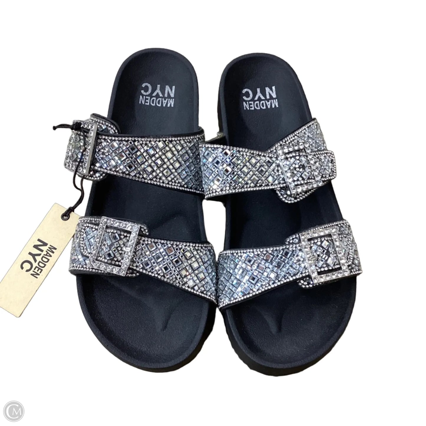 Sandals Flats By Madden Nyc In Silver, Size: 9.5