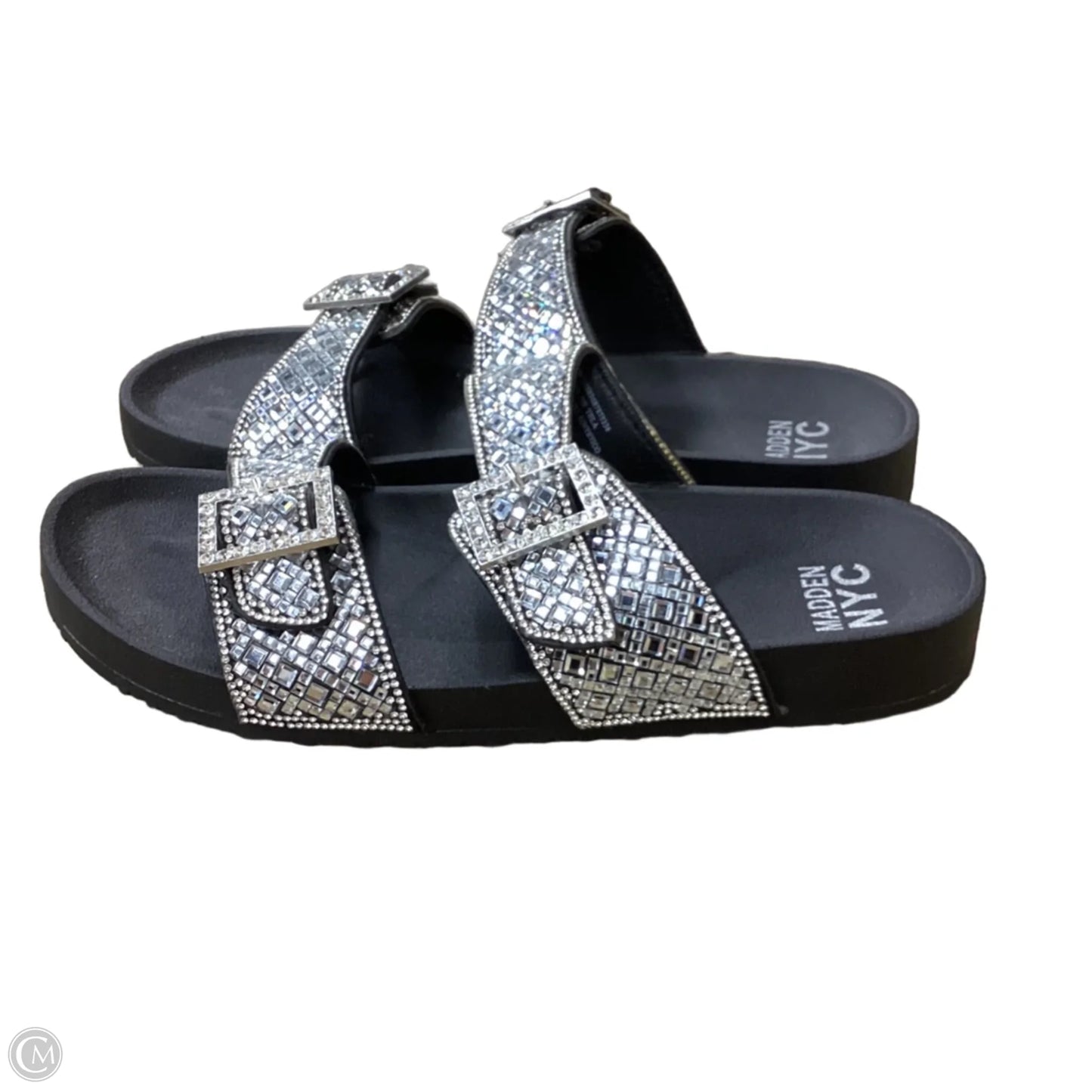 Sandals Flats By Madden Nyc In Silver, Size: 9.5