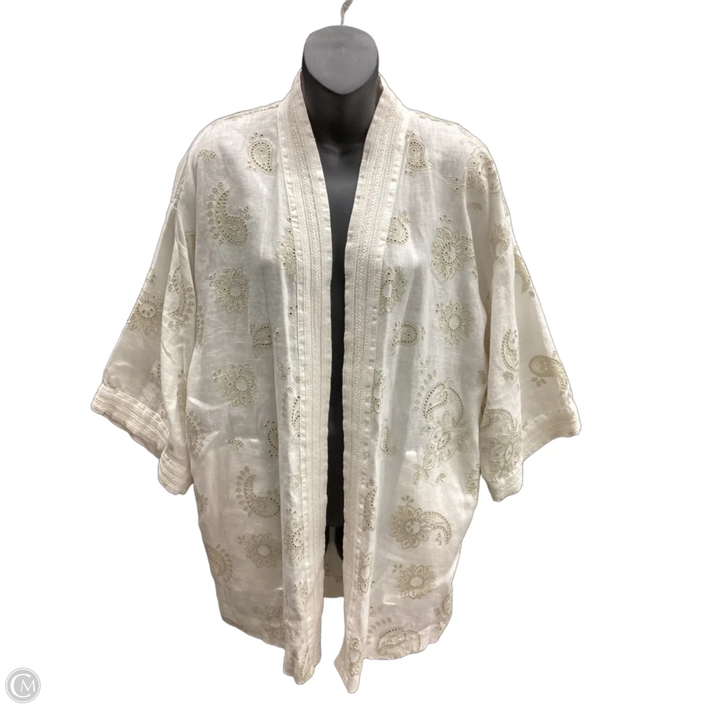Kimono By Johnny Was In Beige, Size: M