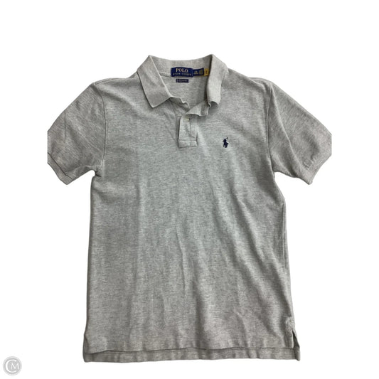 Top Short Sleeve By Polo Ralph Lauren In Grey, Size: L