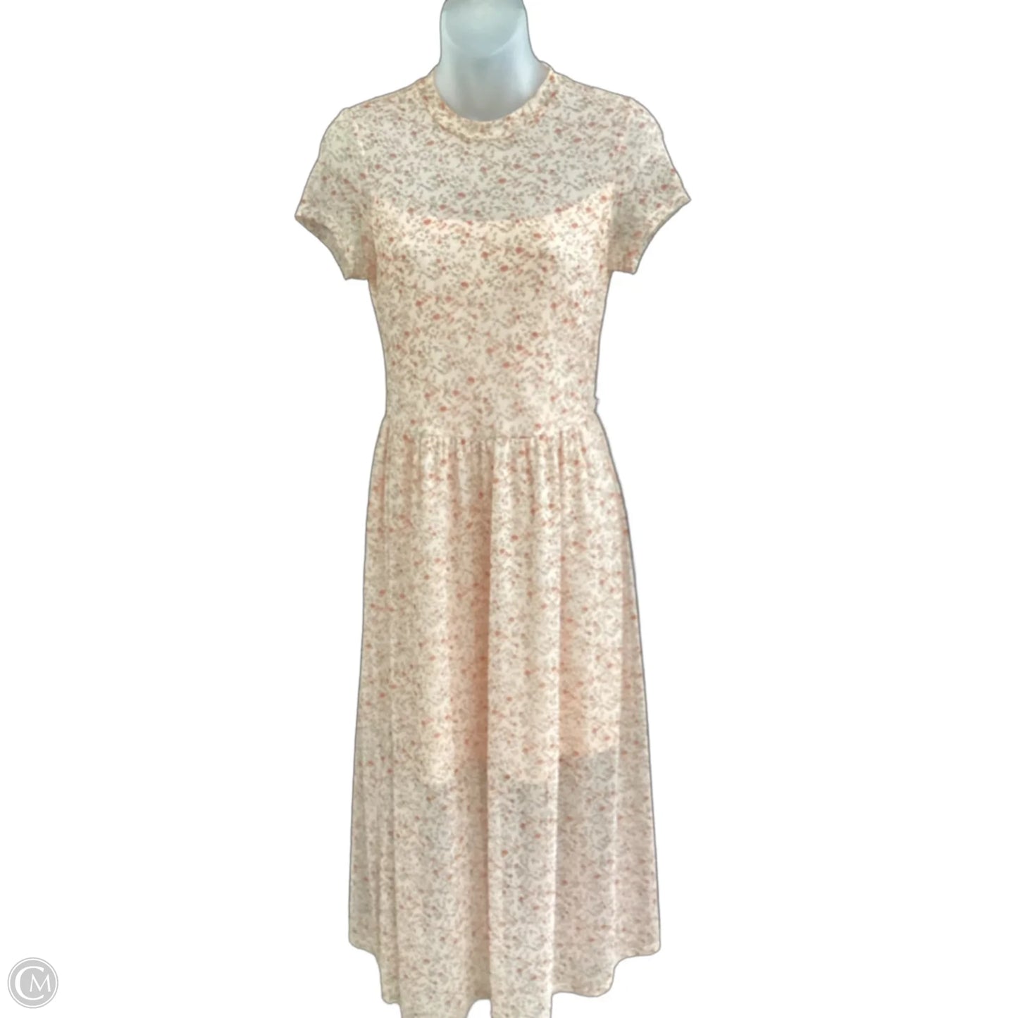 Dress Casual Midi By Auw In Coral, Size: M
