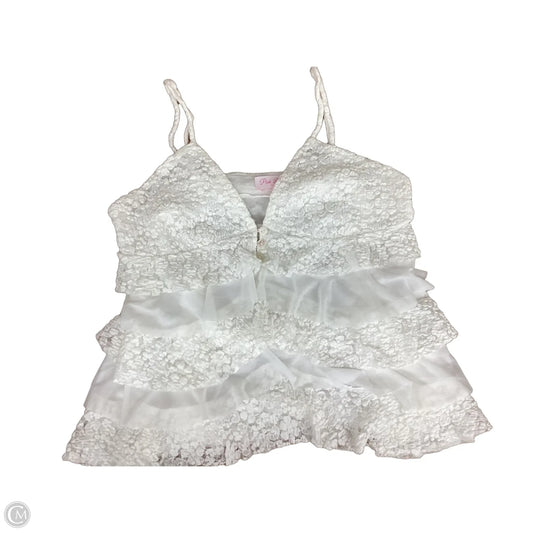 Top Sleeveless By Pink Lily In White, Size: L