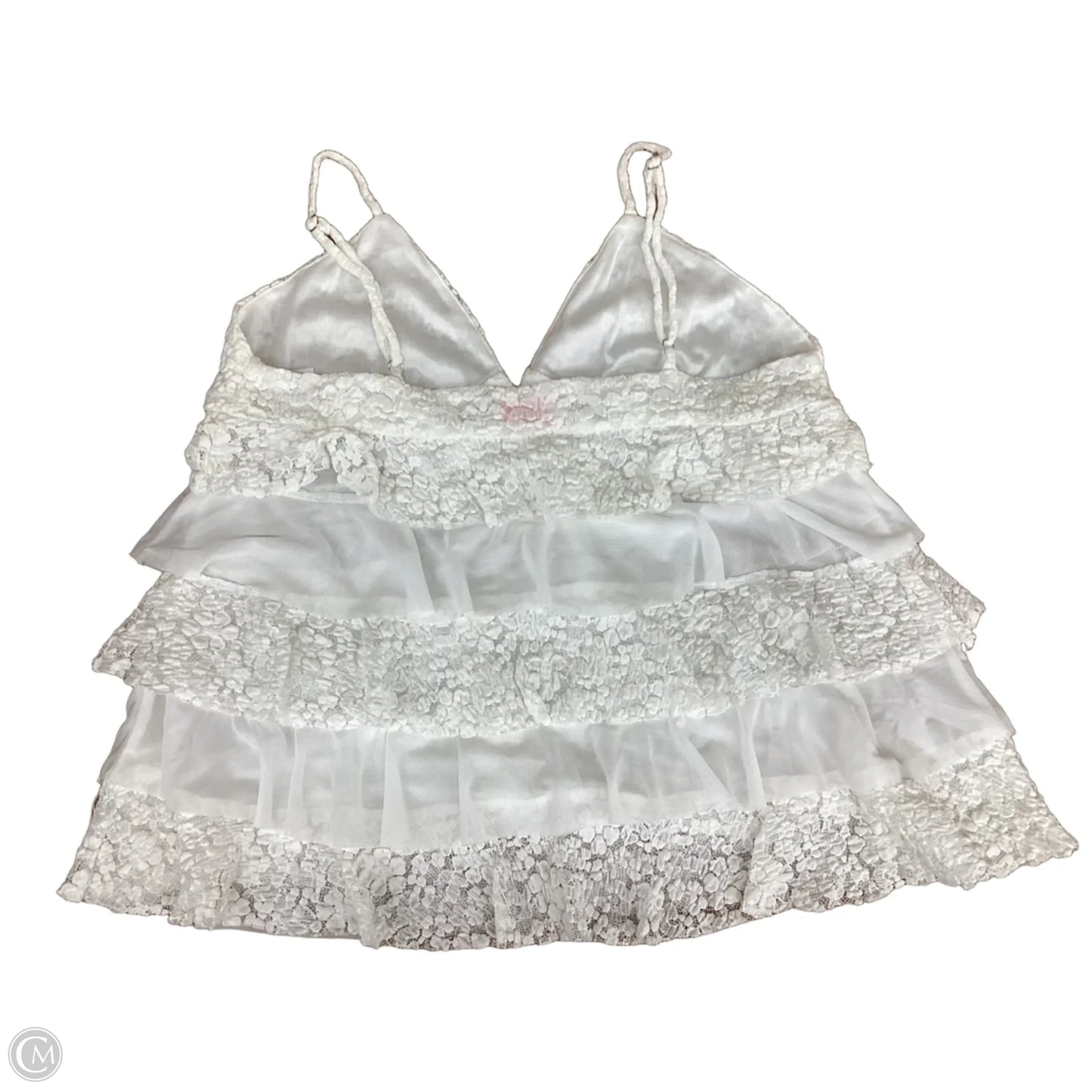 Top Sleeveless By Pink Lily In White, Size: L