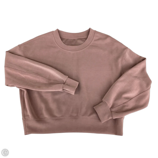 Athletic Top Long Sleeve Crewneck By Lululemon In Mauve, Size: Xs