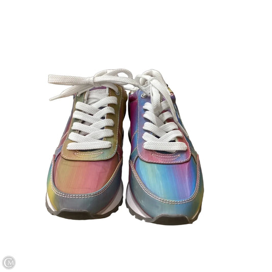 Shoes Sneakers By Calvin Klein In Pink & Yellow, Size: 6.5