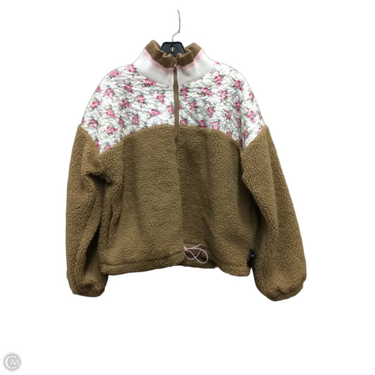 Jacket Fleece By Peach Love Cream California In Floral Print, Size: S