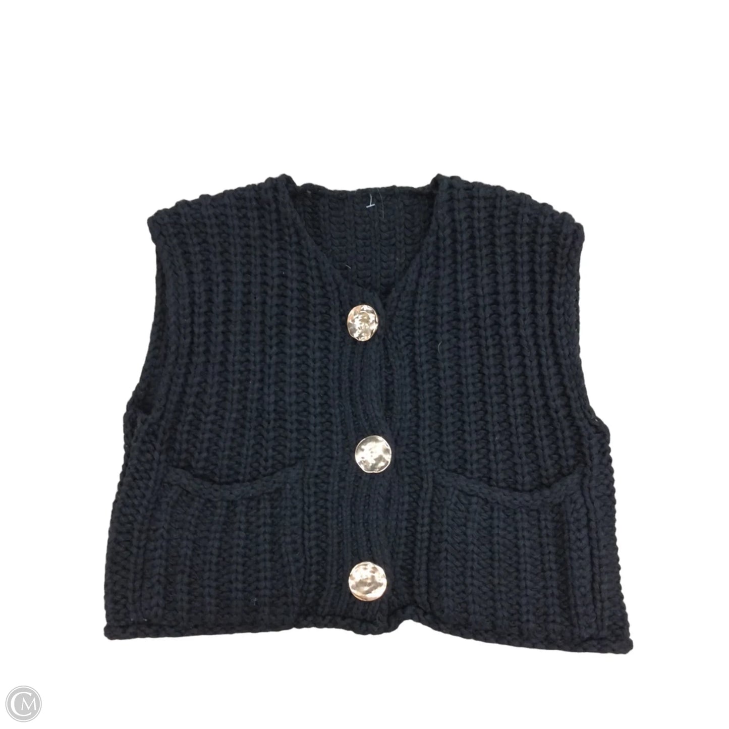 Sweater Short Sleeve By Clothes Mentor In Black, Size: S