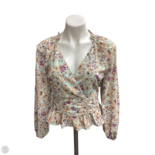 Blouse Long Sleeve By Entro In Multi-colored, Size: S