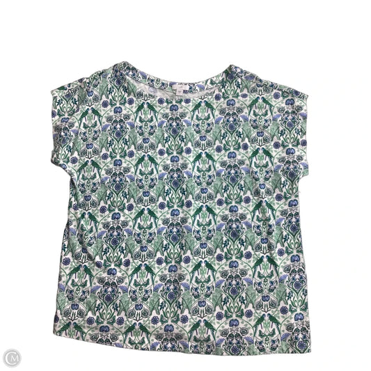 Top Short Sleeve By J. Jill In Blue & Green, Size: L