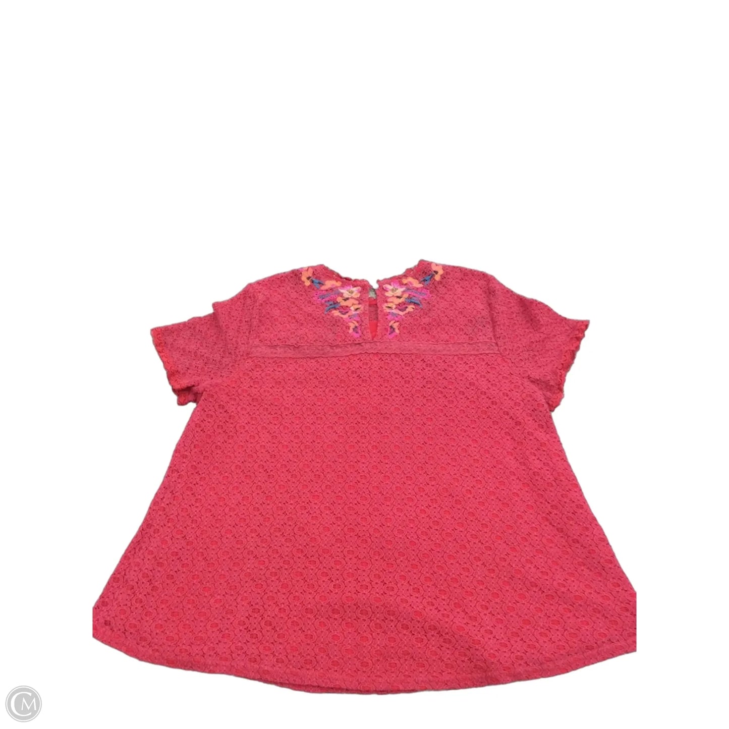 Blouse Short Sleeve By Umgee In Red, Size: L