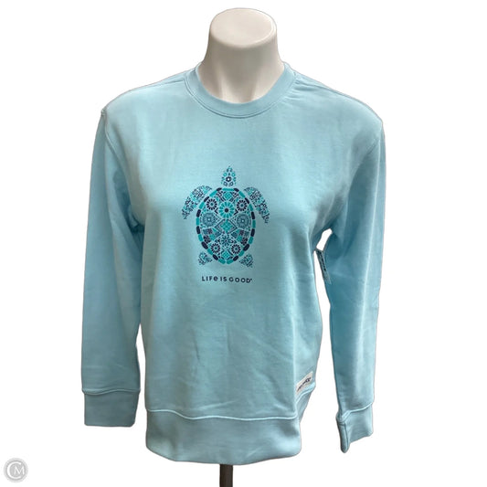 Top Long Sleeve By Life Is Good In Blue, Size: S