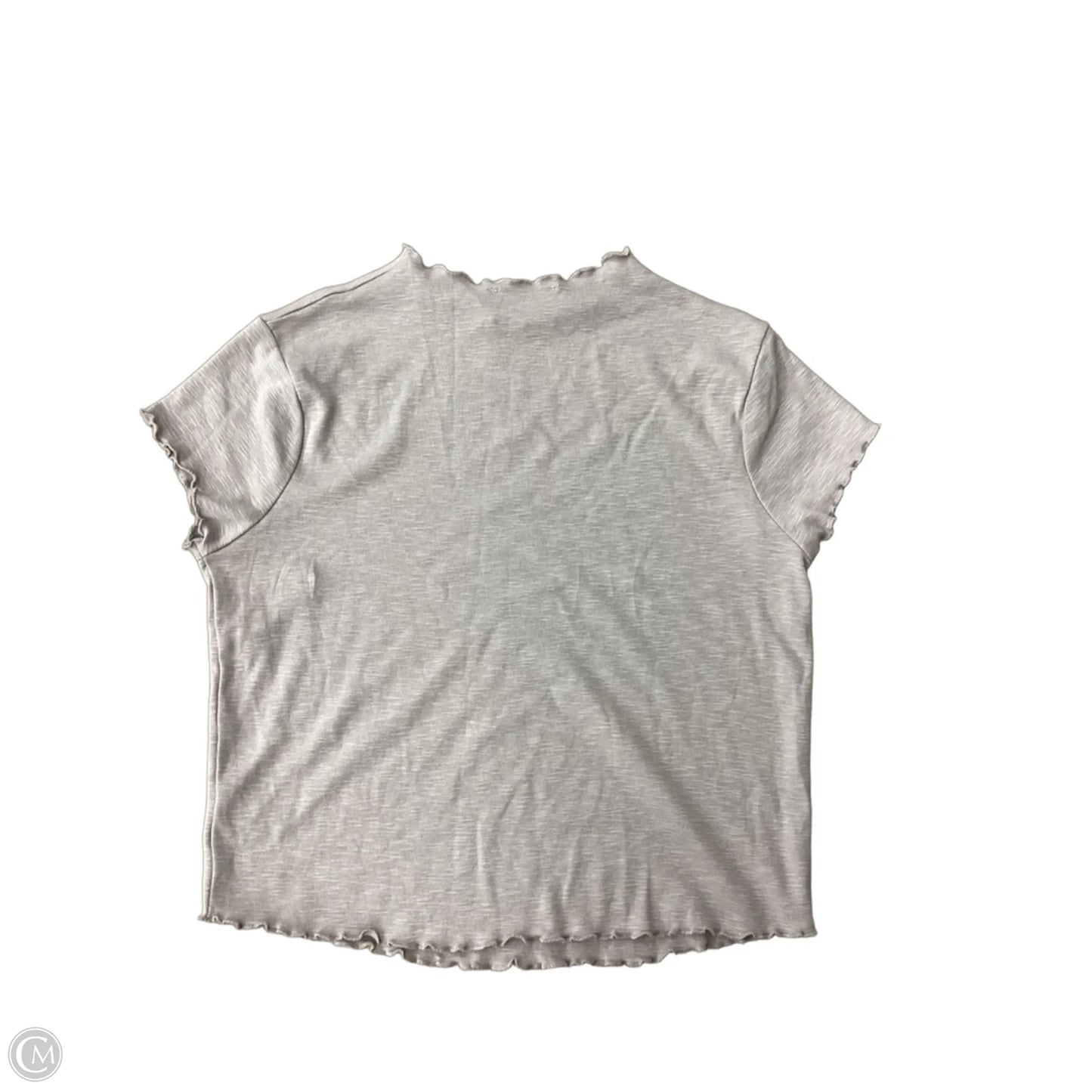 Top Short Sleeve Basic By Zenana In Taupe, Size: L
